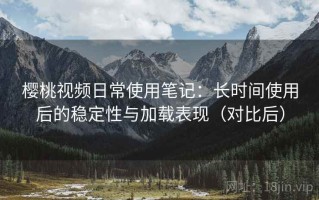 樱桃视频日常使用笔记：长时间使用后的稳定性与加载表现（对比后）